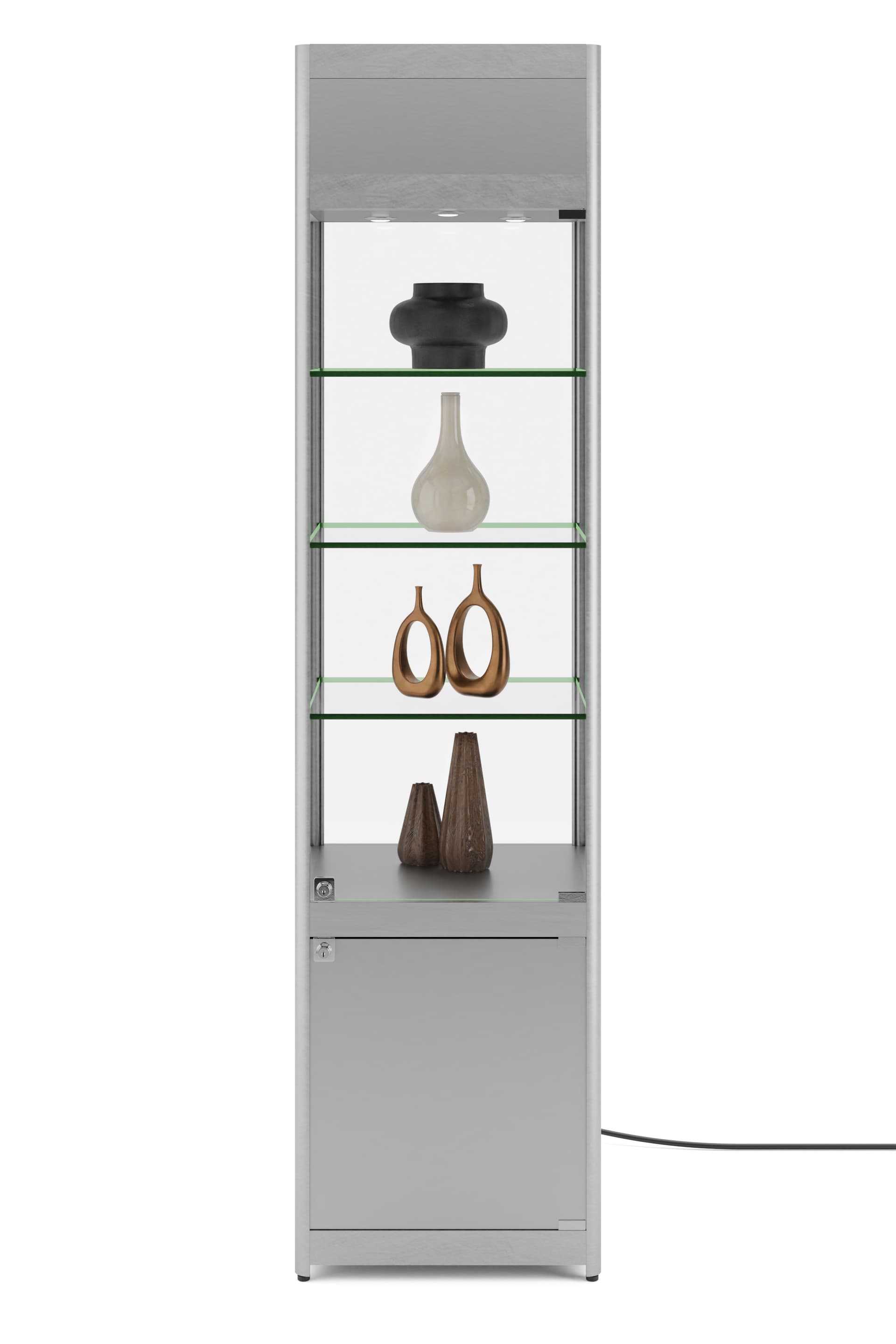 Light up retail tower with modern design