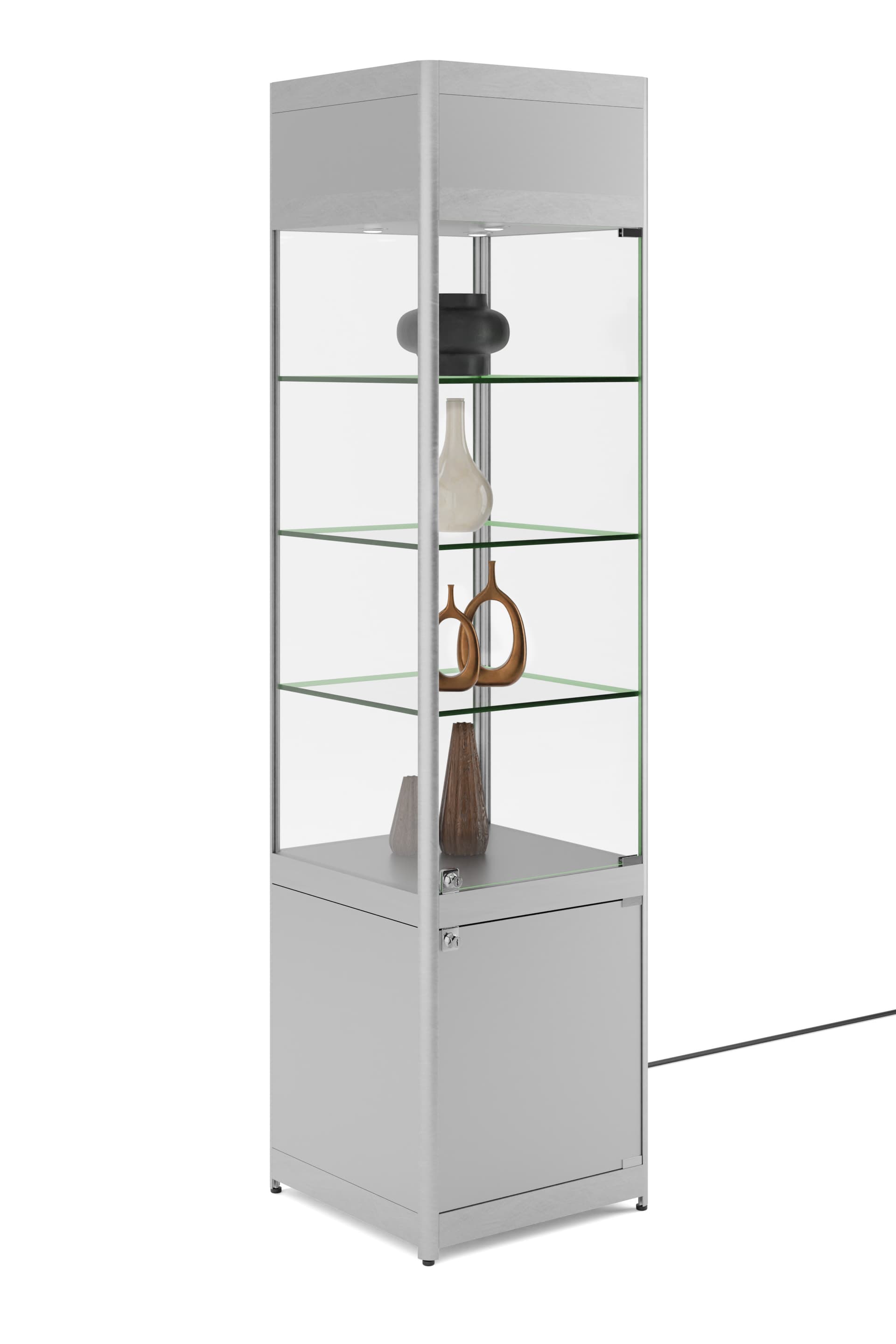 Light up retail tower with  56" overall height