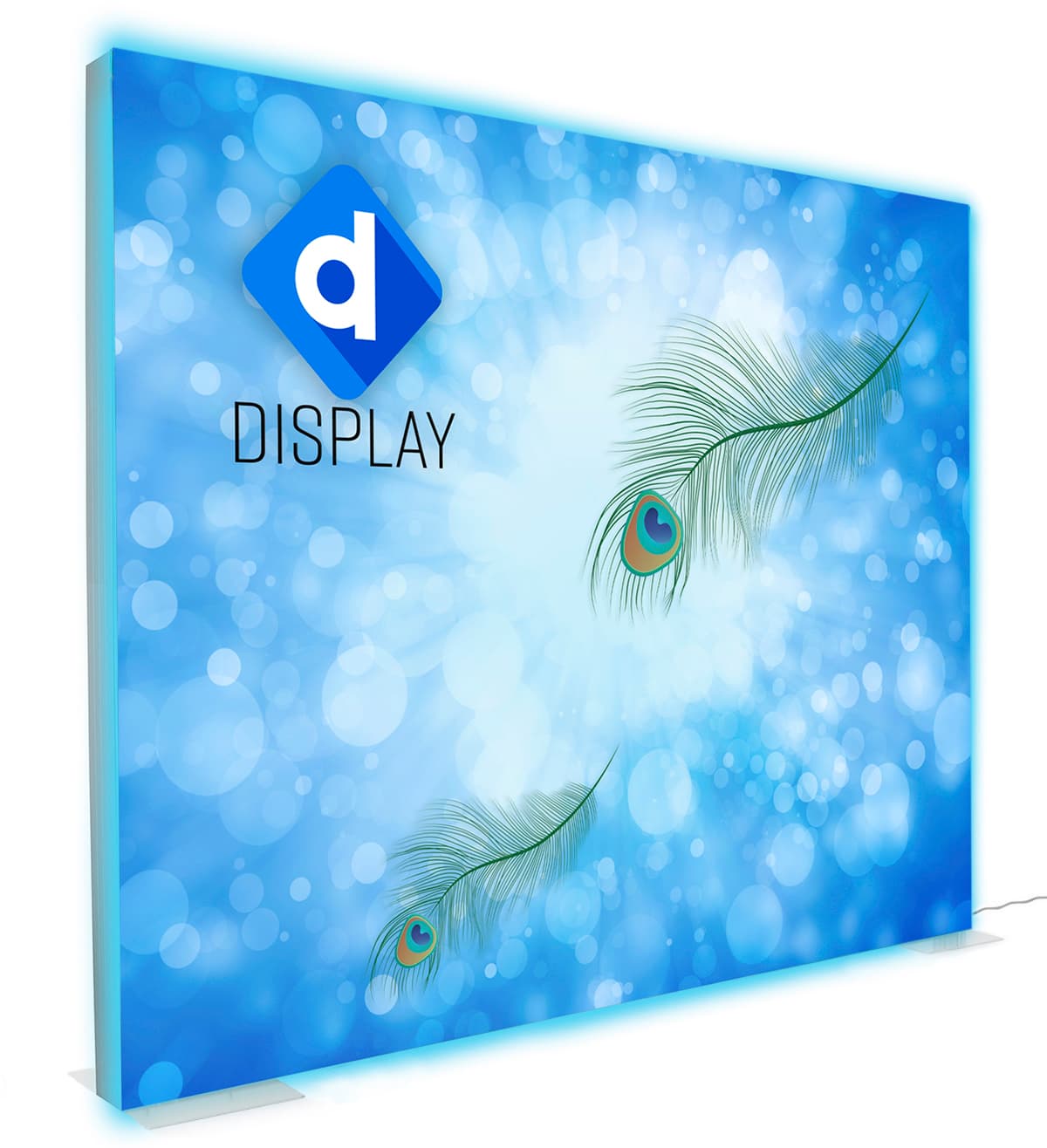 Custom printed graphics on 2-sided SEG fabric backlit wall