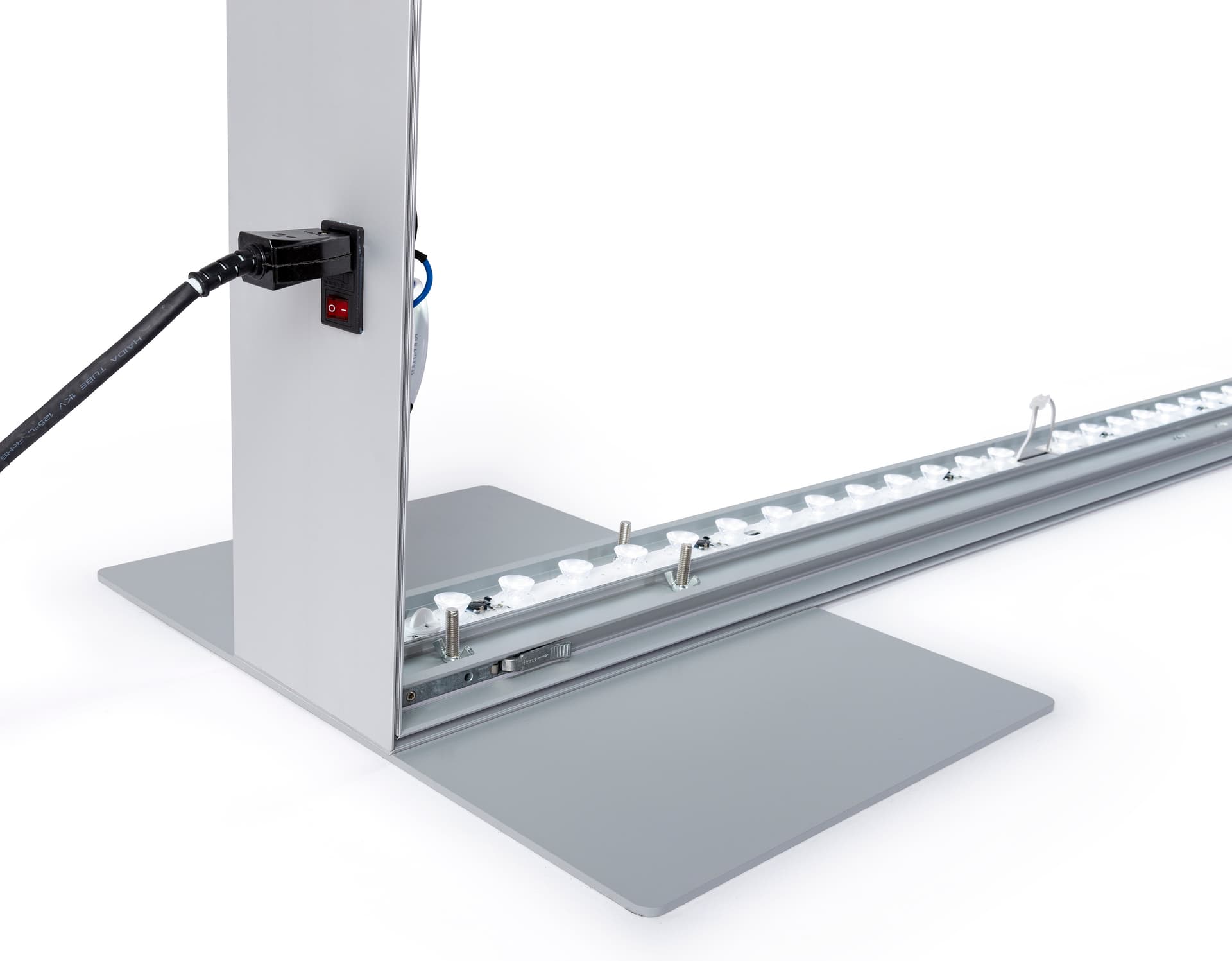 2-sided SEG fabric backlit wall with exterior power switch