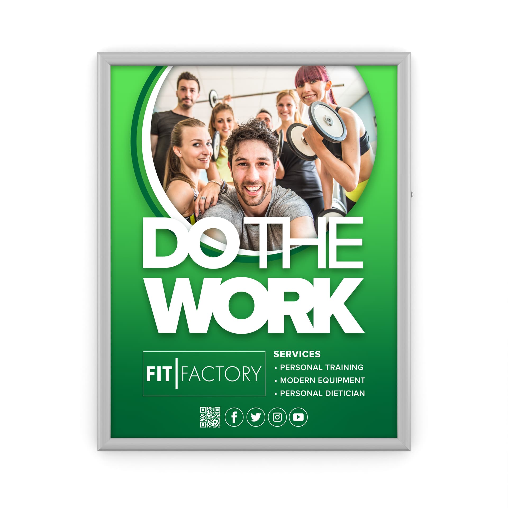 Locking poster holder for artwork