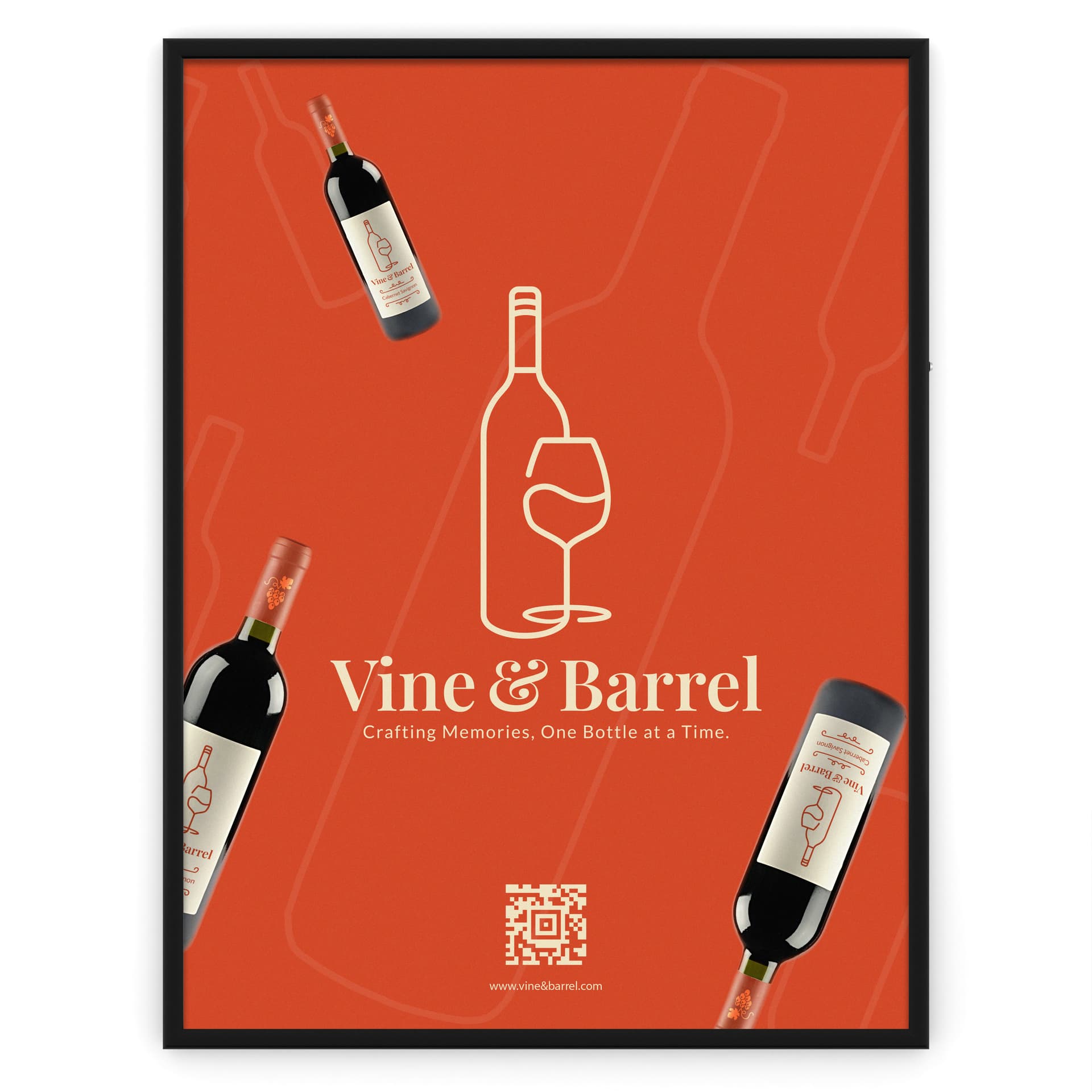 Black poster hanger with satin finish aluminum frame