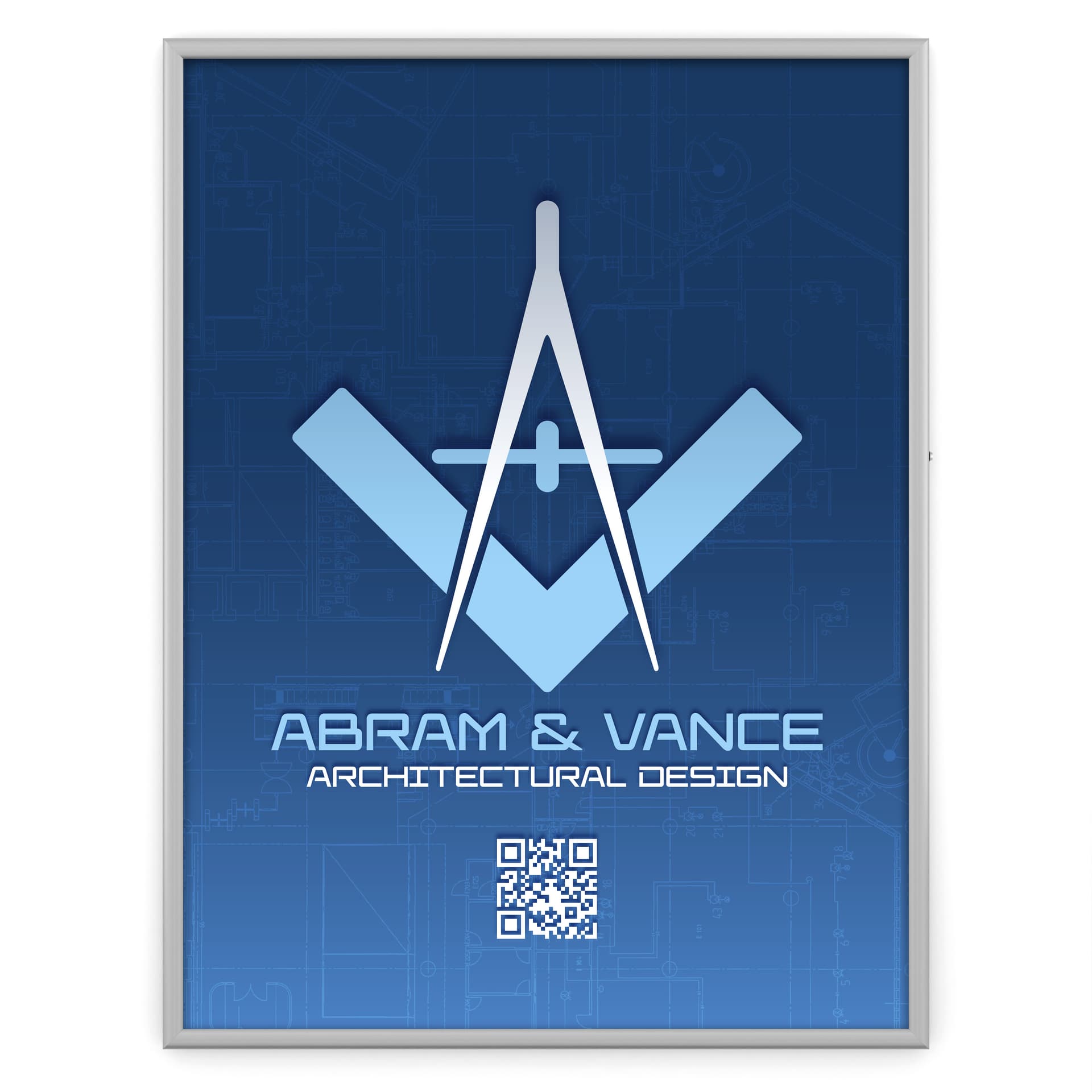 Silver poster hanger with modern design