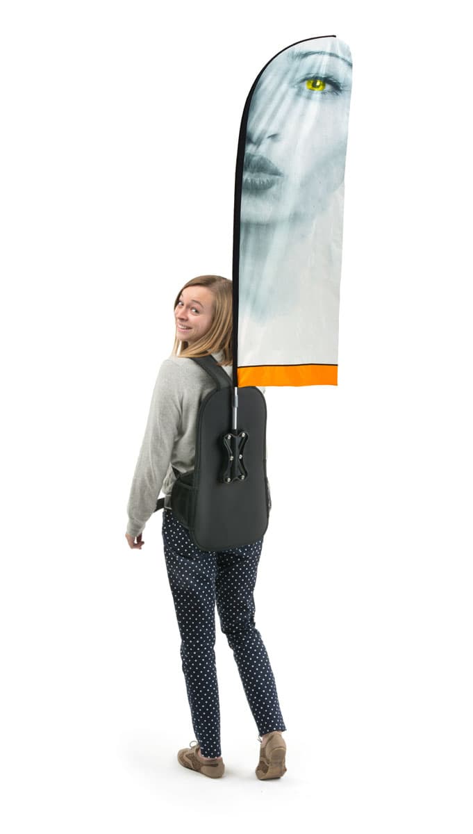 1-Sided Shark Fin Backpack Marketing Banner for BPBS1S