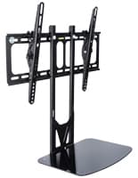 TV Wall Mount with Floating Glass Shelf for Digital Equipment