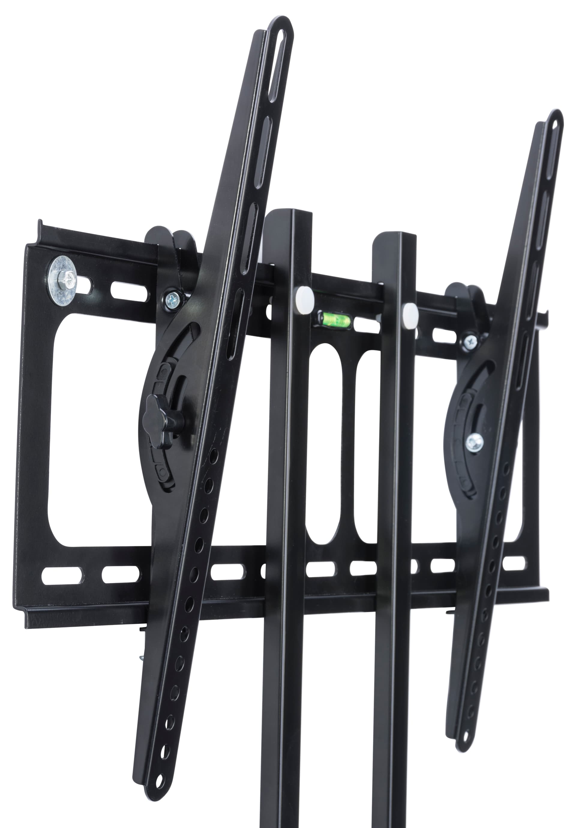 TV Wall Mount with Floating Glass Shelf, Tilting Bracket