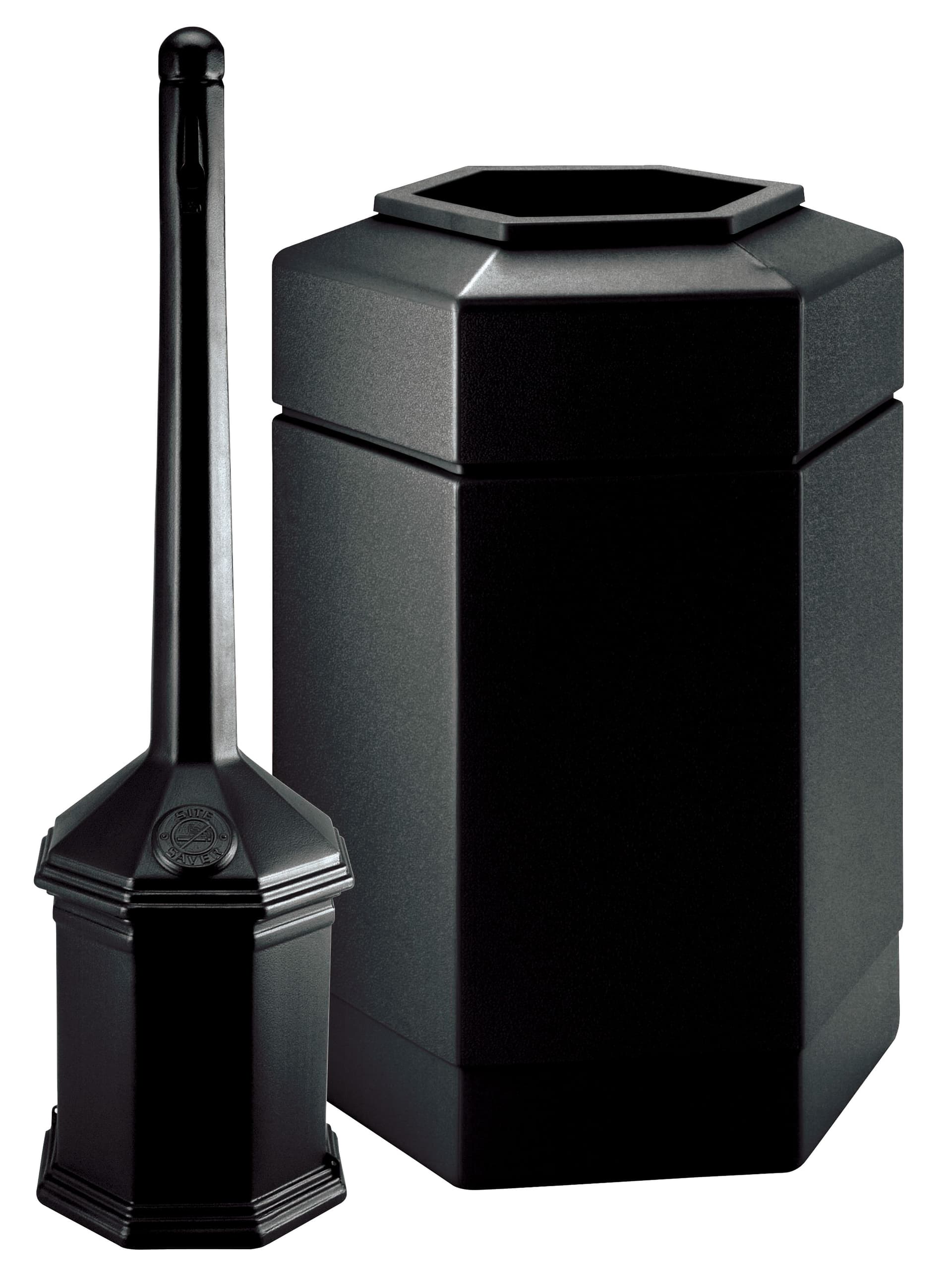 Black Waste Receptacle 