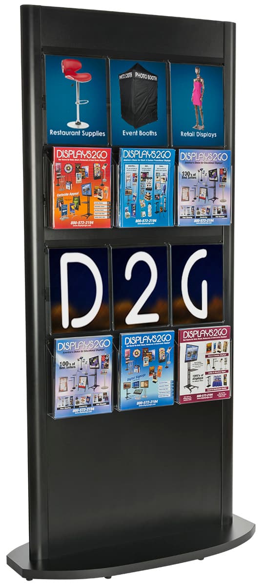 Customizable Slatwall Tower Literature Holder