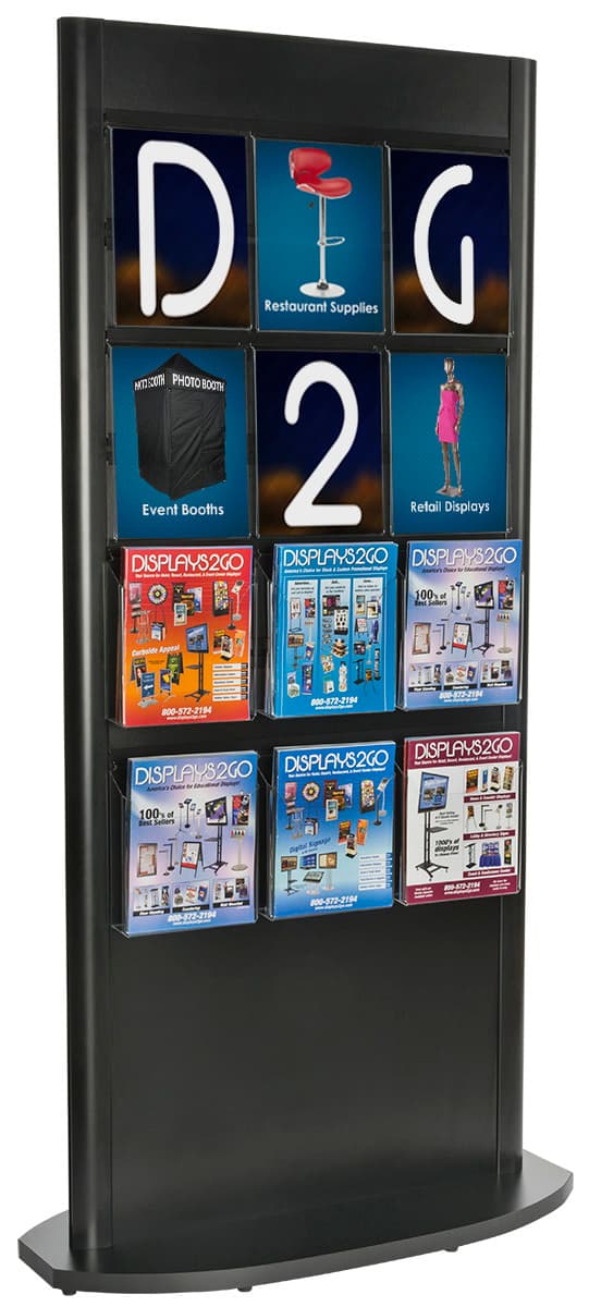 MDF Wood Slatwall Tower Literature Holder