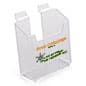 Acrylic Literature Pocket for Slatwall, Fits 5.5" Brochures, Custom Printed - Clear