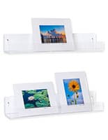 Durable clear acrylic wall shelves 