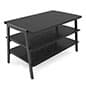 3-Shelf Retail Display Table, Metal and Wood Construction, Extendable Shelves