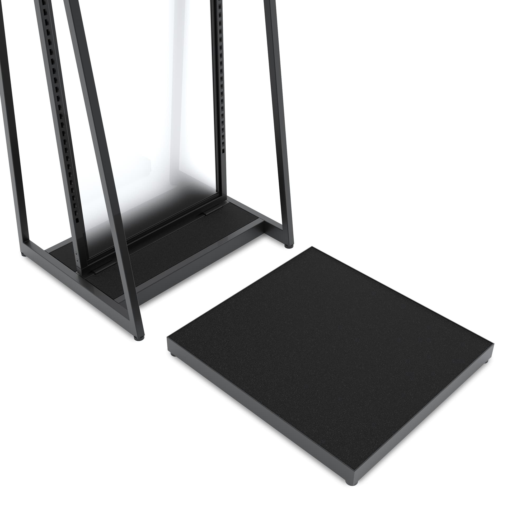 Garment display rack with removable base 