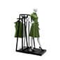 24" Clothing Rack with Mannequin Platform, Adjustable Levelers and Steel Frame 