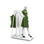 24" Clothing Rack with Mannequin Platform, Adjustable Levelers and Steel Frame 