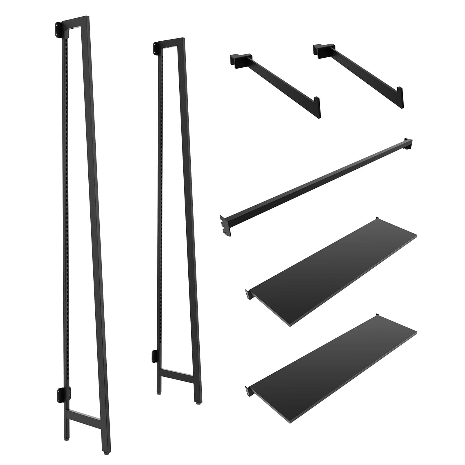Wall mount a-frame outrigger ships flat for customer to assemble