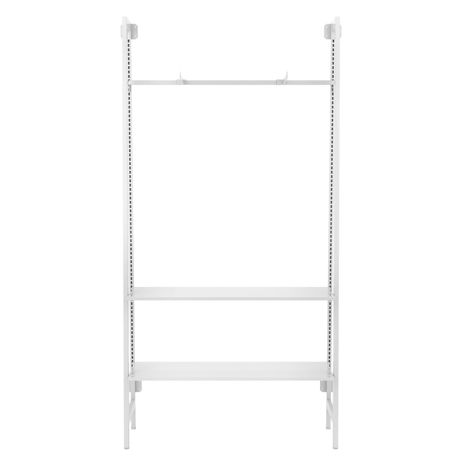 Wall mount a-frame outrigger comes with height adjustable shelving