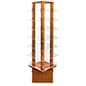 Rotating Literature Display, Floor Standing, Acrylic and Wood, 28 Shelves - Oak