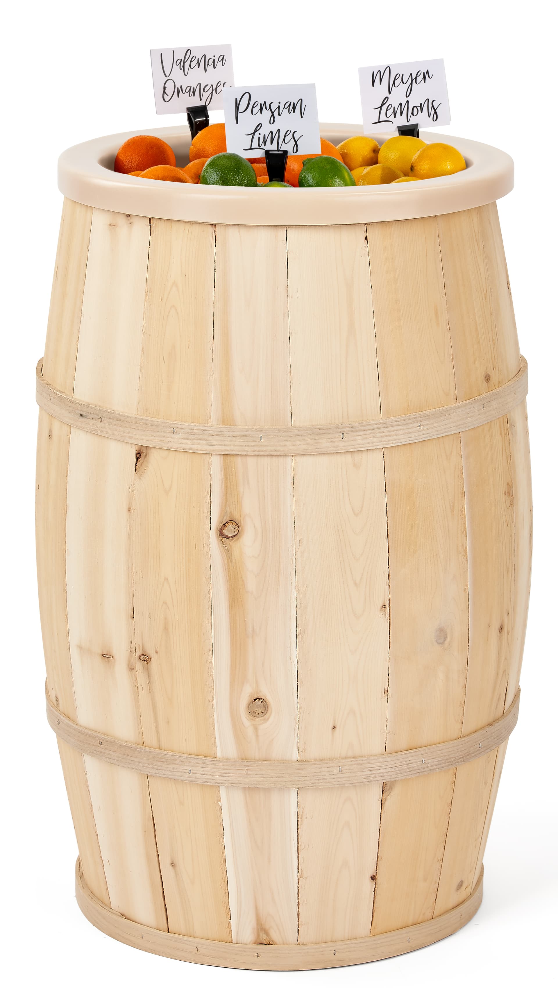 Food grade cedar barrel with 3.5 gallon capacity