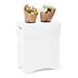 Cardboard Flower Display, 2 Waterproof Plastic Buckets - White