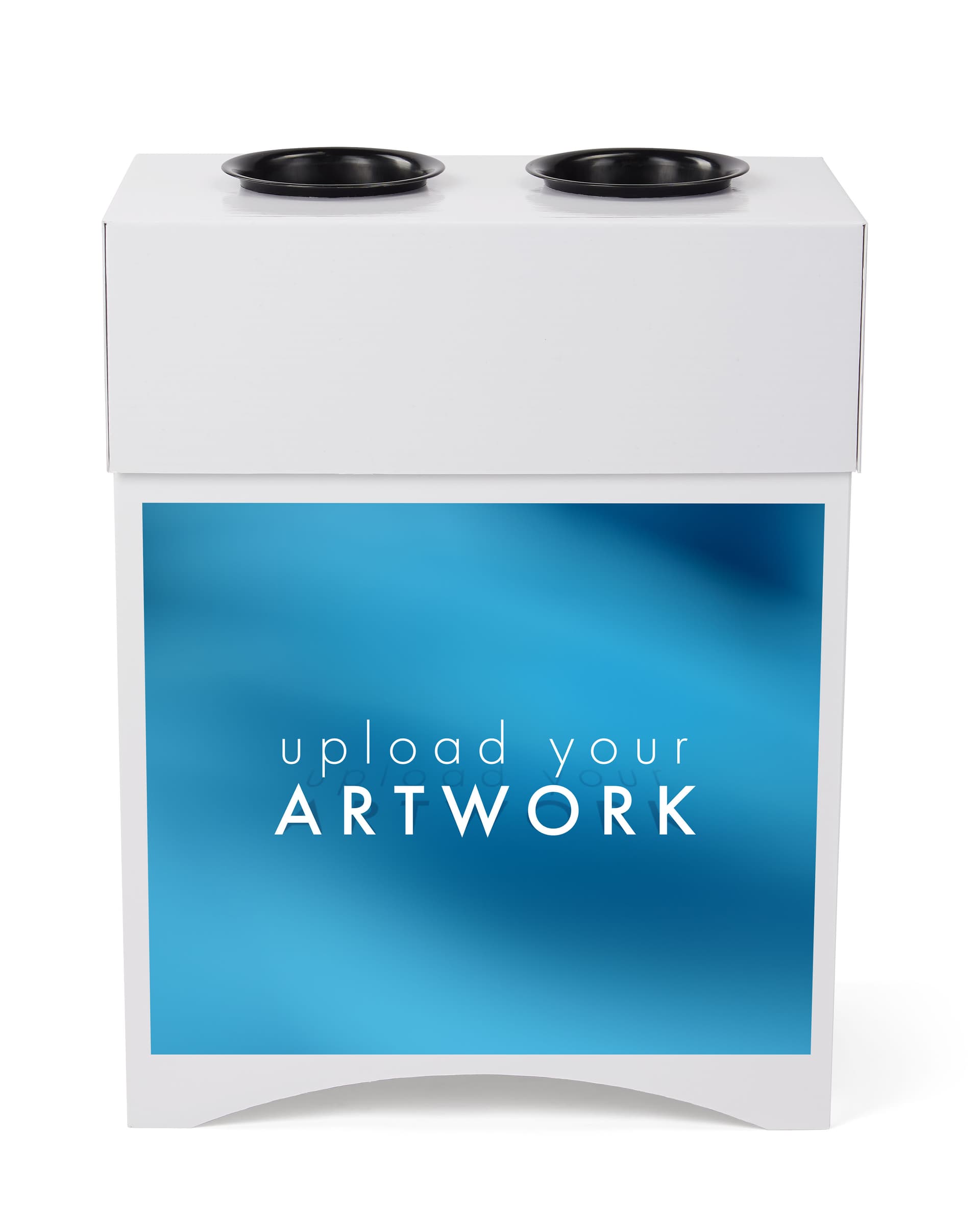 Custom printed flower display stands with full color graphic on front panel