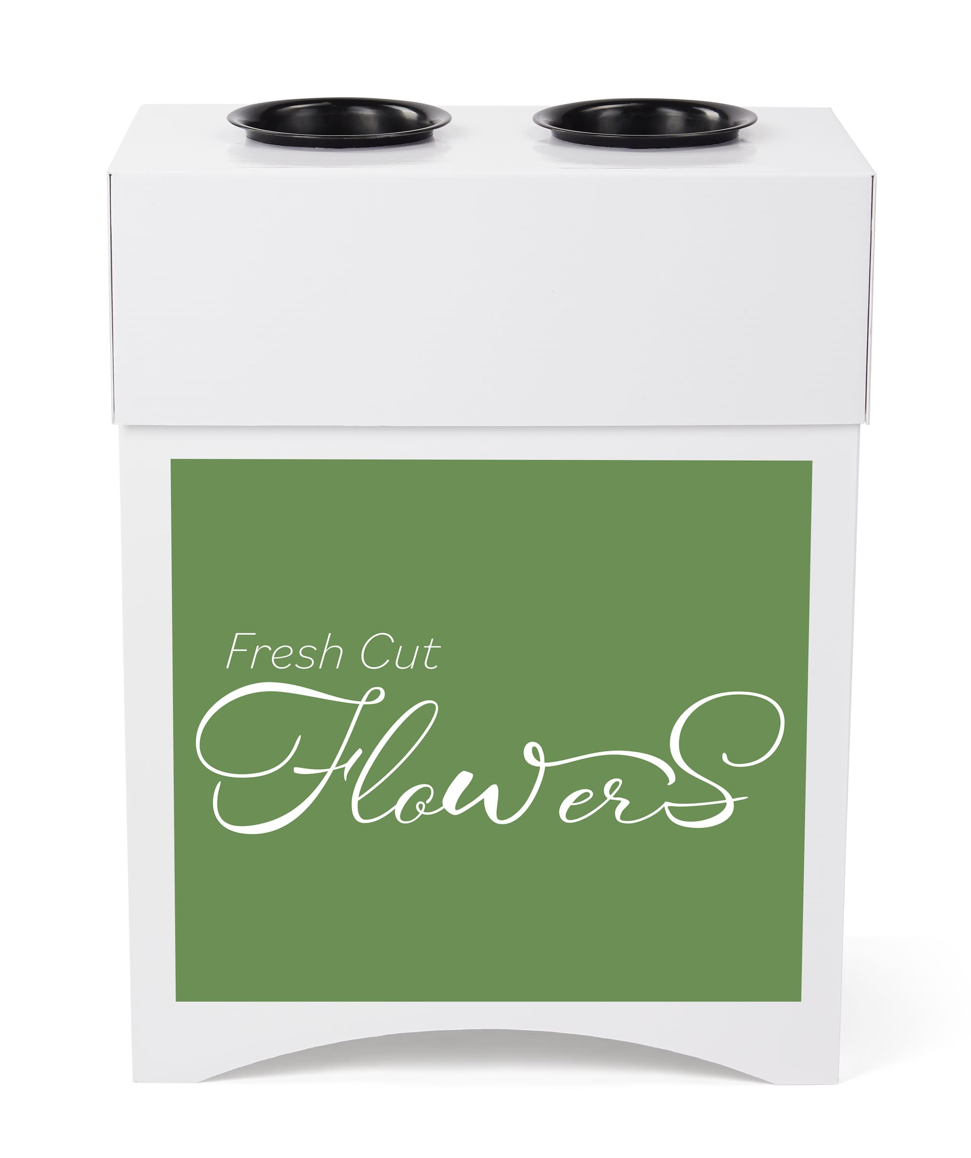 Commercial flower display stands with laminated top cover