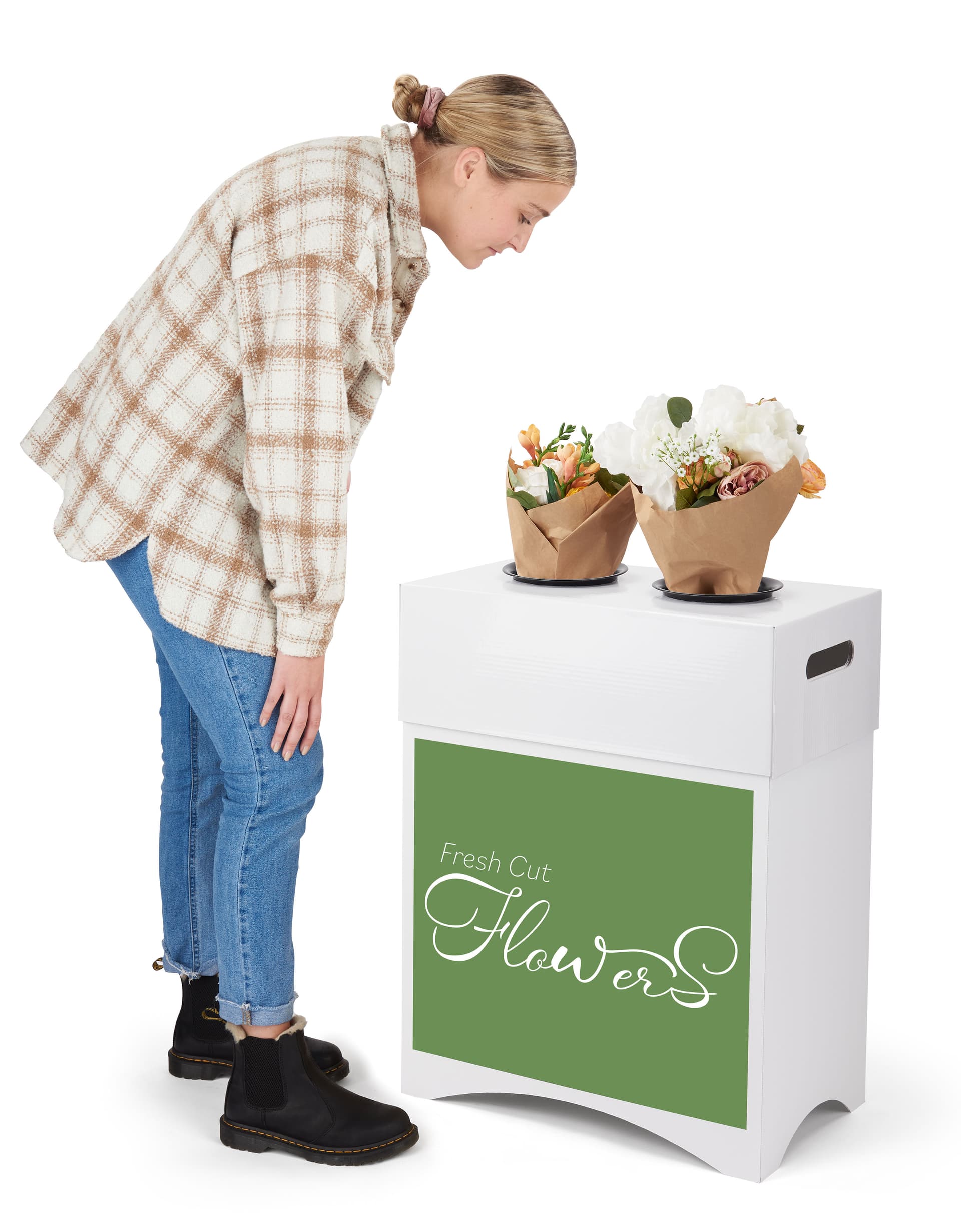 Commercial flower display stands with max weight capacity of 20 pounds