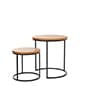 Nesting Retail Tables, Round Cork Top, Set of 2, Ships Assembled - Black