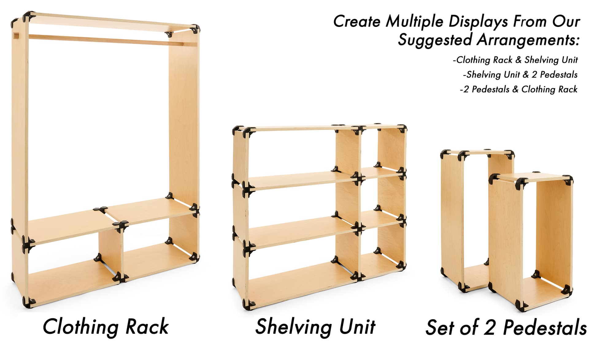 Modular shelving system with durable and eco-friendly materials