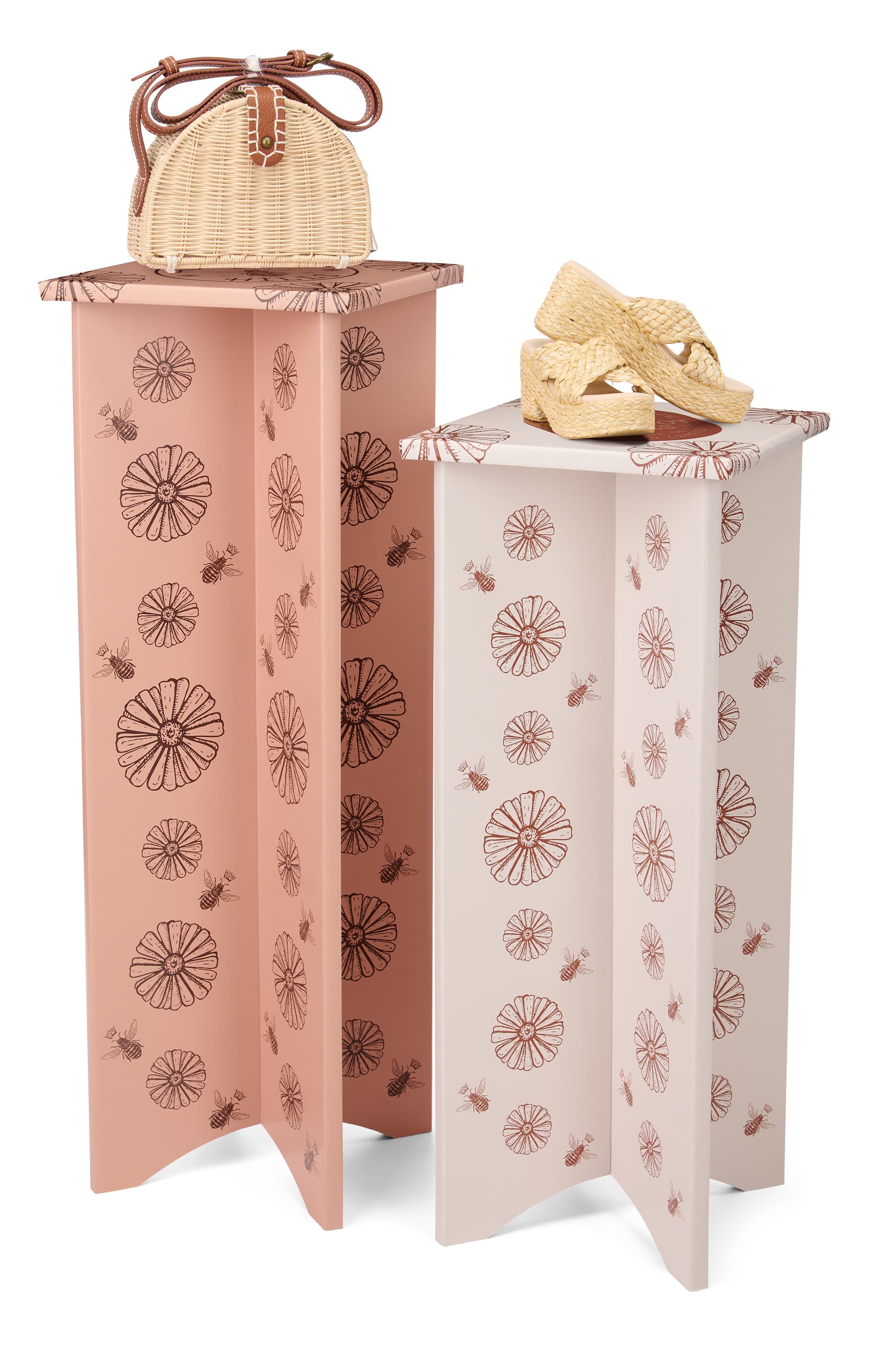 Knockdown display pedestal made of eco-friendly Xanita board