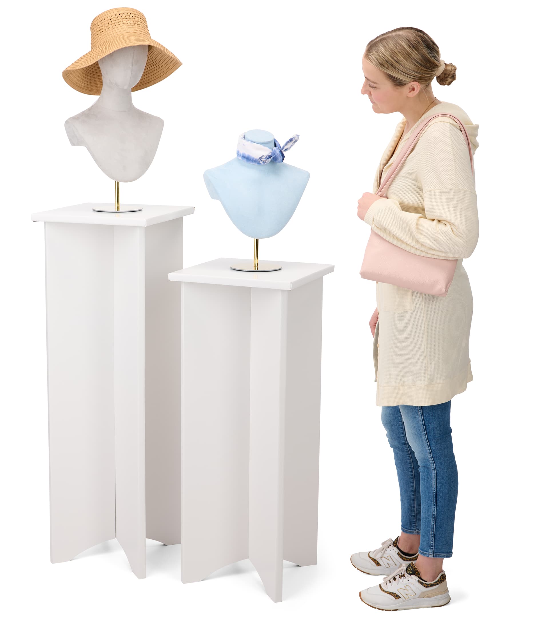 Knockdown display pedestal is a great eco-friendly swap
