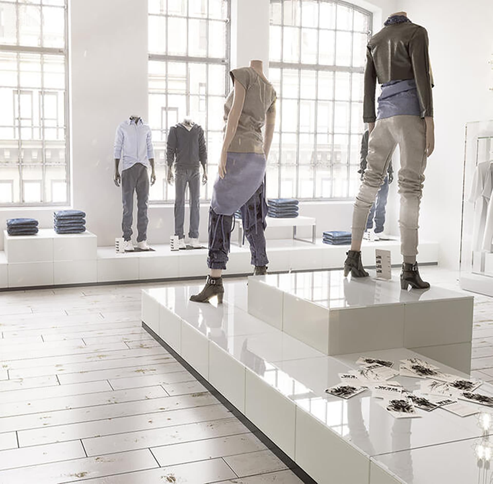 riser display set for modern boutiques