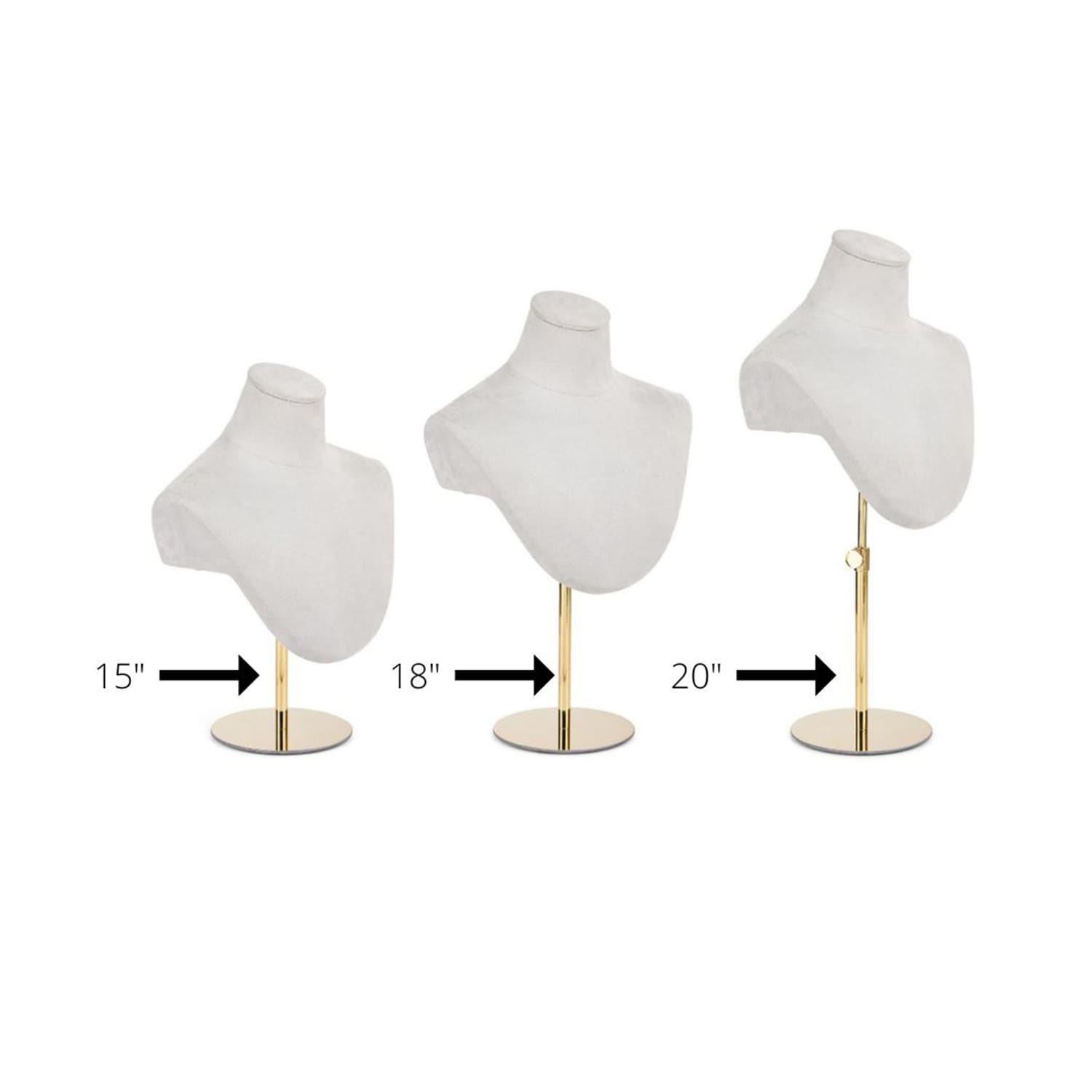 Jewelry bust stand height can be adjusted 