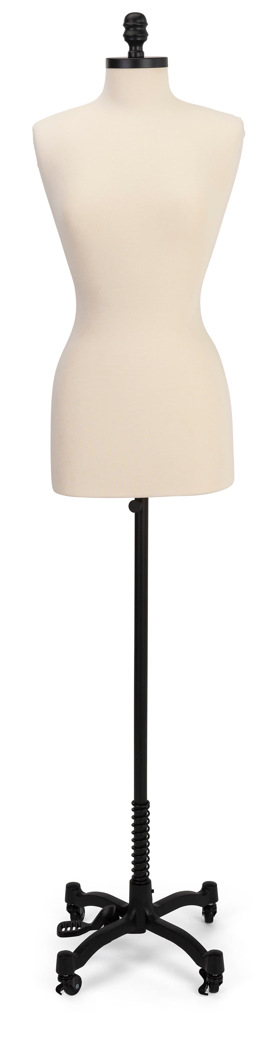 Professional female dress form with floor standing placement style 