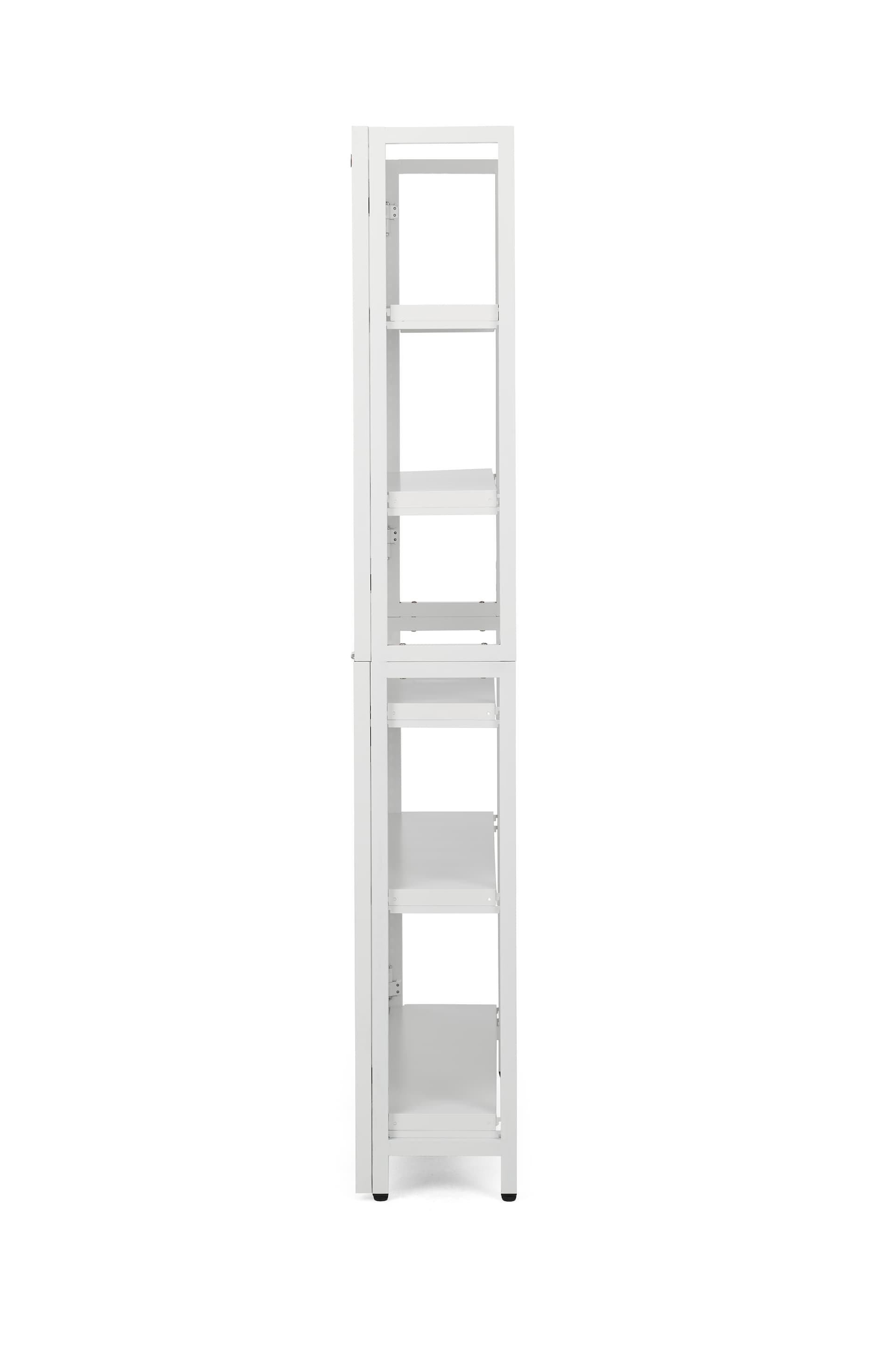 Gondola shelving unit with fold flat design