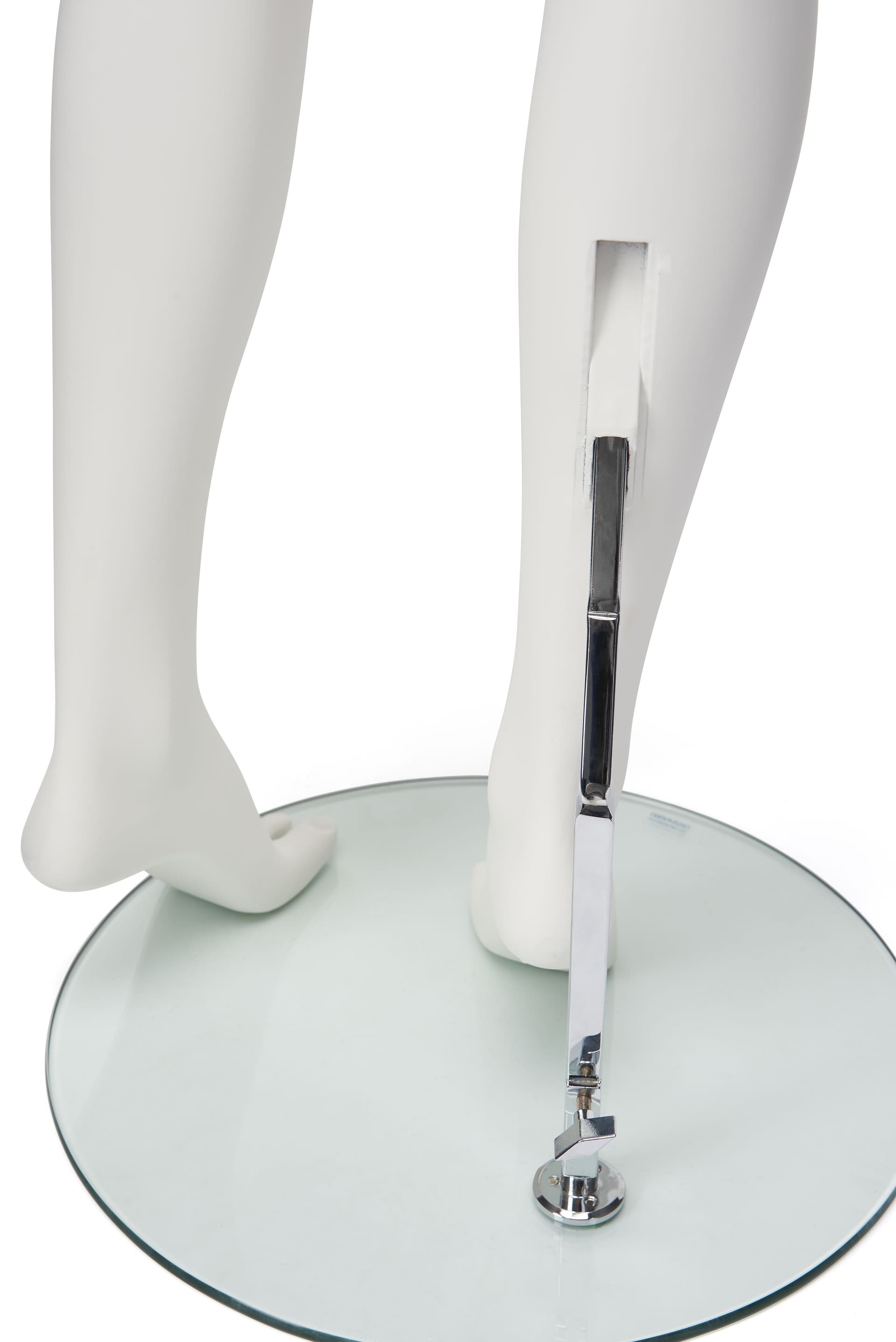 Abstract female mannequin with aluminum calf rod 