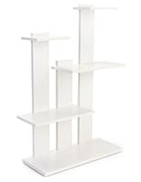 4-tier merchandise shelves with 6 pound weight capacity per shelf 