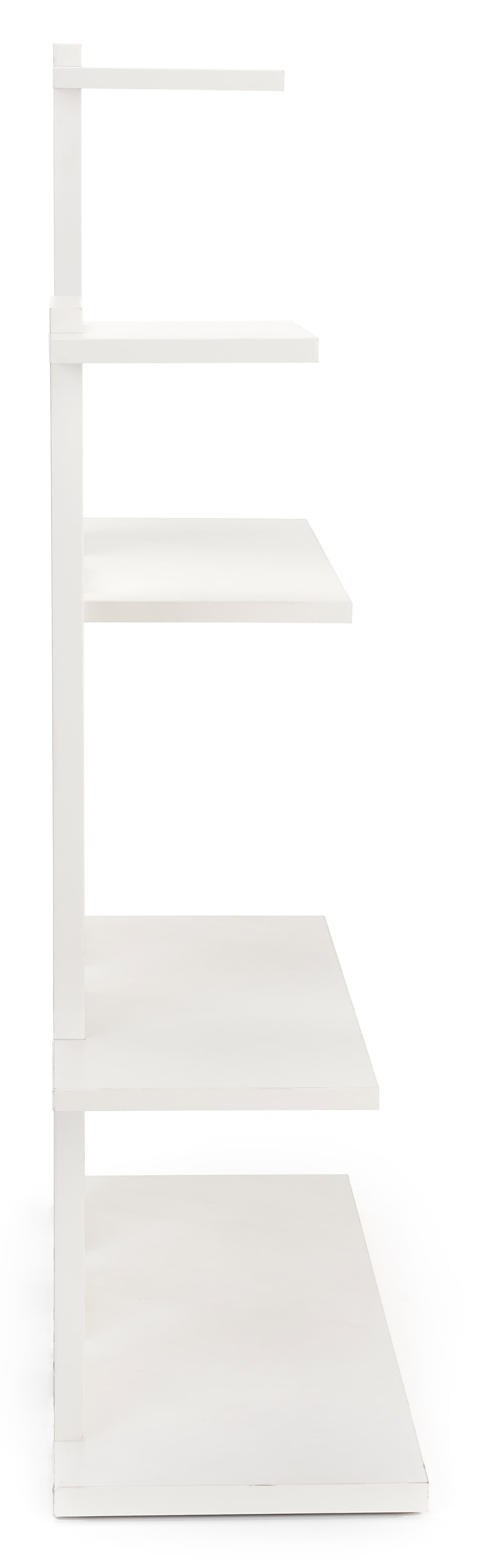 4-tier merchandise shelves with matte finish 