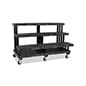 66"w Garden Center Shelving Display w/ Caster Wheels, Weatherproof, 3-Tiers - Black