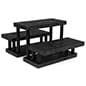 36"w Garden Center Shelving Display, Double-Sided, Weatherproof, 3-Tiers - Black
