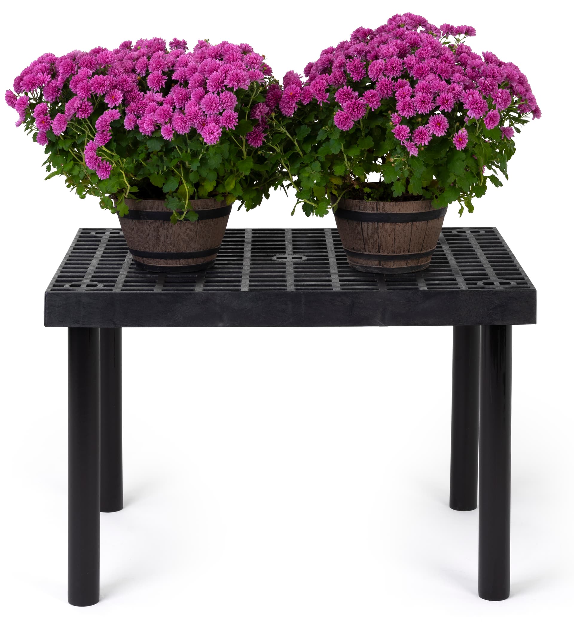 Outdoor display table with weather resistant design 