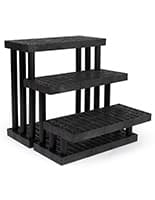 3 tier outdoor display with 36 x 36 x 39 dimensions