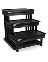 3 tier plastic garden center display rack is easy to assemble 