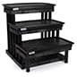 36"w Garden Center Shelving Display w/ WaterBed™ Trays, Weatherproof, 3-Tiers - Black