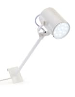 Gridwall display light with white powder coated finish