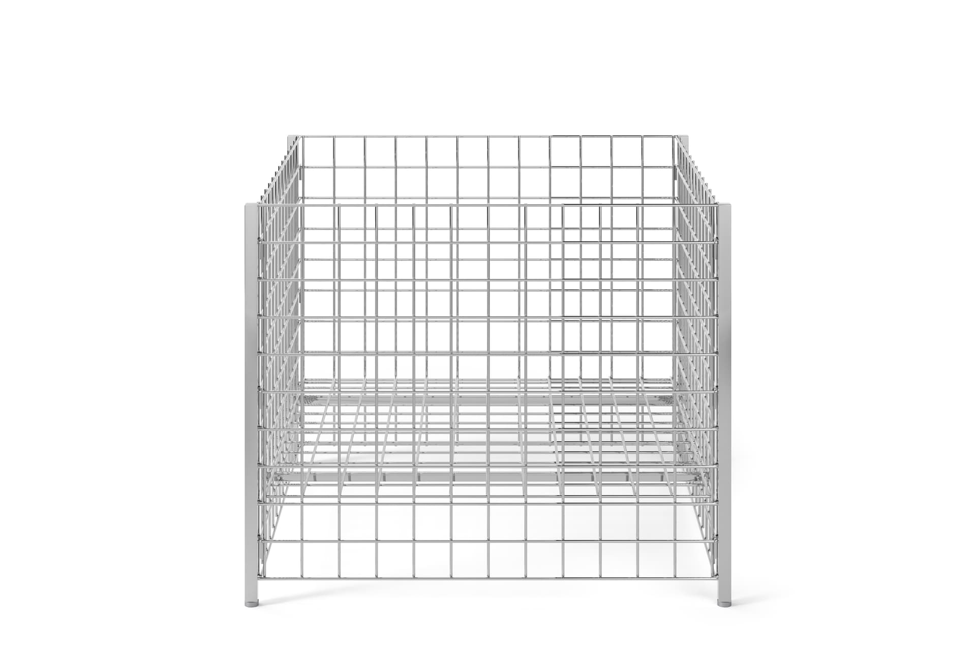 Wire dump bins with tool free assembly