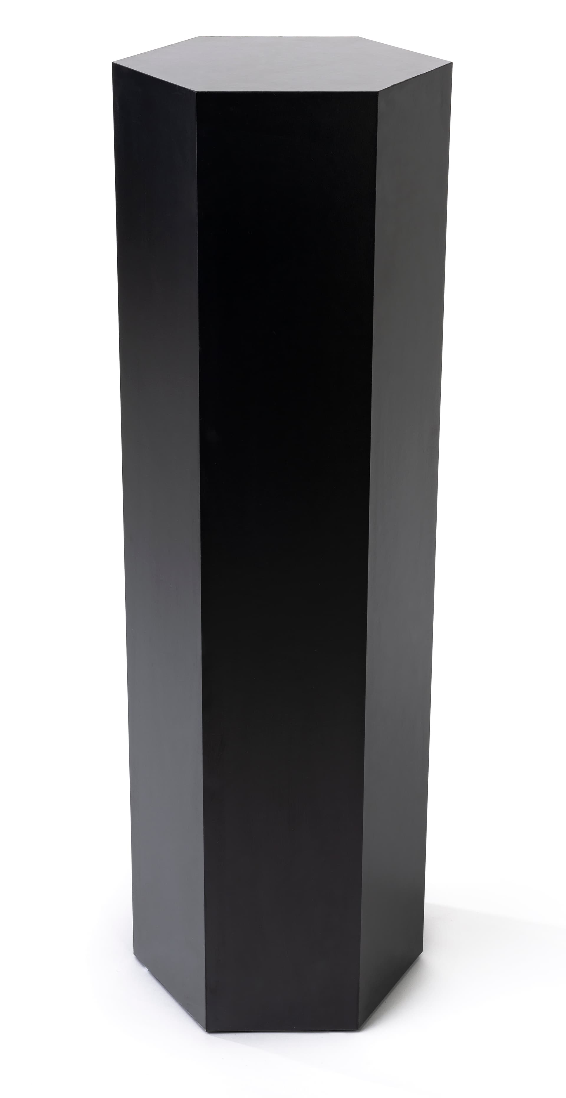 Hexagon retail pedestal with 36 inch overall height
