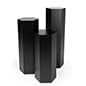 Set of 3 Hexagonal Pedestals, Laminated Particle Board, Various Sizes - Black