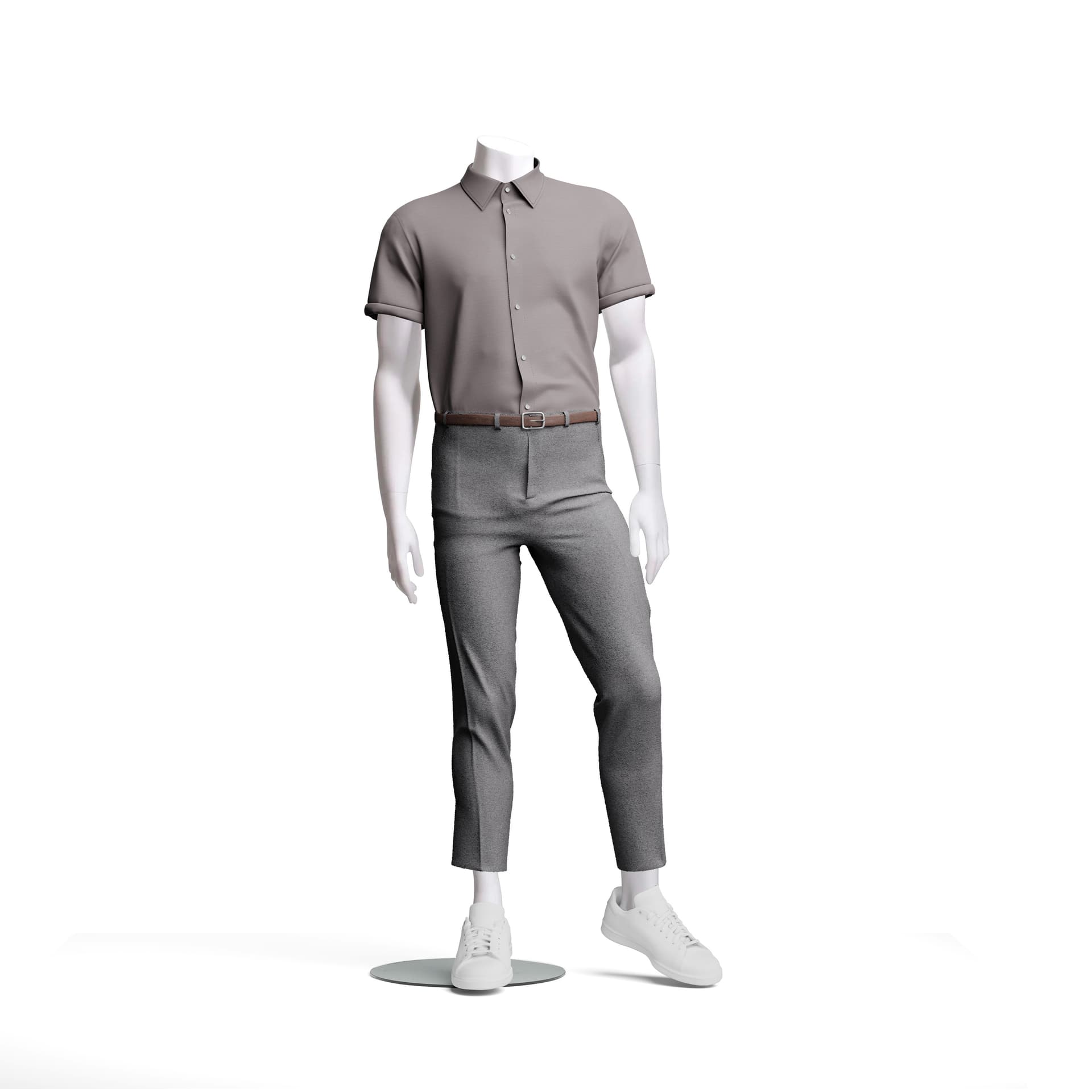Headless mannequins with glass base
