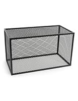 Expanded metal display base with black powder coated iron build